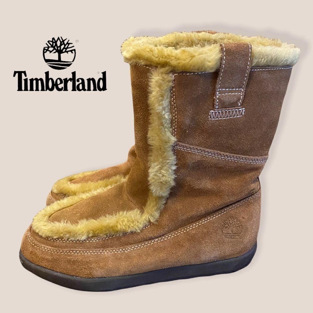 Timberland Women's Tan Suede Leather Boots 8